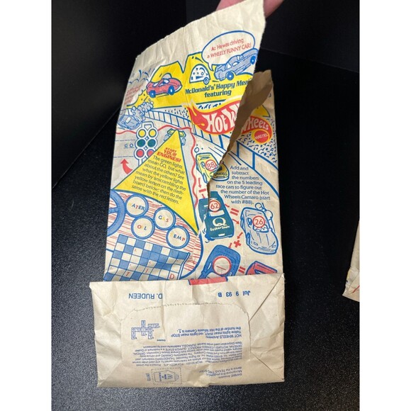 Vintage McDonald’s Happy Meal Bags Lot Barbie Hot Wheels 1991–1993 - Picture 3 of 10
